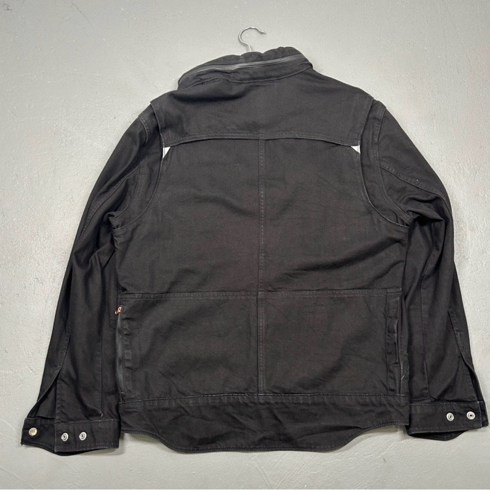 Levi’s Military Jean Jacket Mens X-Large black commuter hidden hood denim Pocket - Picture 2 of 4